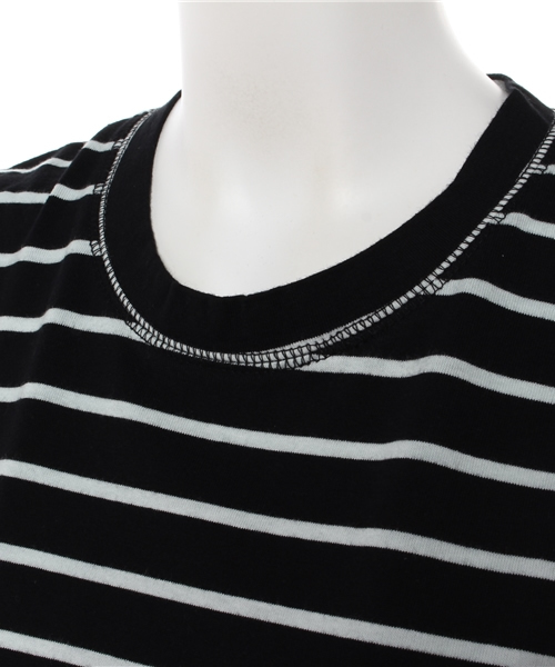 AZUL by moussy（アズールバイマウジー）の「C100%サイドZIPボーダータンク（タンクトップ・レディース・ブラック系その他/ホワイト系その他・LARGE/SMALL/MEDIUM/X-LARGE）」の5枚目の写真