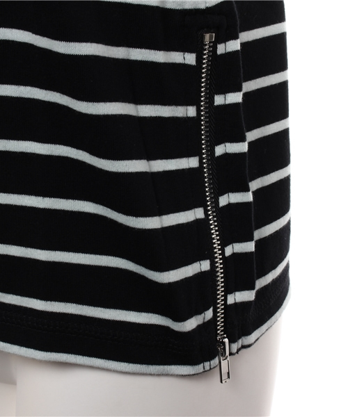 AZUL by moussy（アズールバイマウジー）の「C100%サイドZIPボーダータンク（タンクトップ・レディース・ブラック系その他/ホワイト系その他・LARGE/SMALL/MEDIUM/X-LARGE）」の7枚目の写真