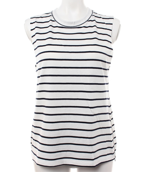 AZUL by moussy（アズールバイマウジー）の「C100%サイドZIPボーダータンク（タンクトップ・レディース・ブラック系その他/ホワイト系その他・LARGE/SMALL/MEDIUM/X-LARGE）」の10枚目の写真