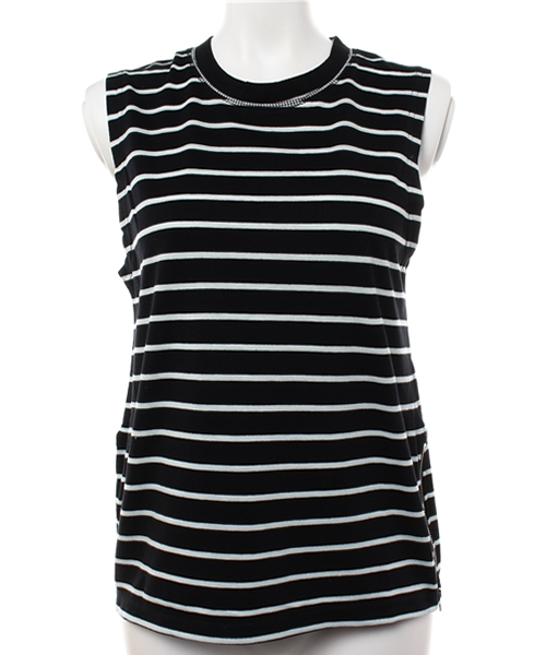 AZUL by moussy（アズールバイマウジー）の「C100%サイドZIPボーダータンク（タンクトップ・レディース・ブラック系その他/ホワイト系その他・LARGE/SMALL/MEDIUM/X-LARGE）」の11枚目の写真