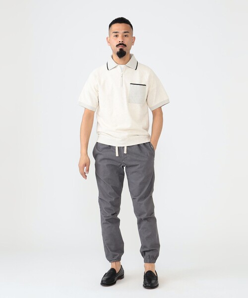 BEAMS PLUS（ビームスプラス）の「BEAMS PLUS / ハーフジップ ポロシャツ（ポロシャツ・メンズ・グレー/ナチュラル/イエロー・XL/L/M/S）」の4枚目の写真