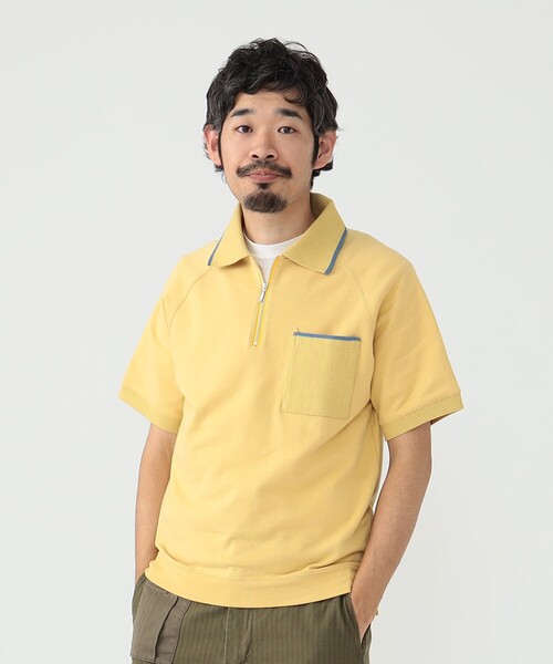 BEAMS PLUS（ビームスプラス）の「BEAMS PLUS / ハーフジップ ポロシャツ（ポロシャツ・メンズ・グレー/ナチュラル/イエロー・XL/L/M/S）」の10枚目の写真