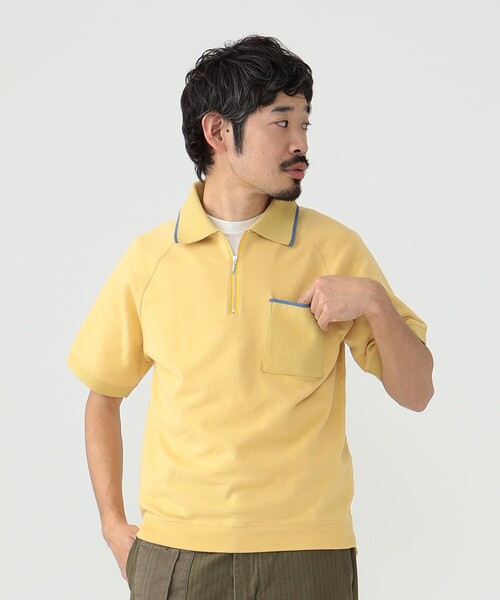 BEAMS PLUS（ビームスプラス）の「BEAMS PLUS / ハーフジップ ポロシャツ（ポロシャツ・メンズ・グレー/ナチュラル/イエロー・XL/L/M/S）」の11枚目の写真
