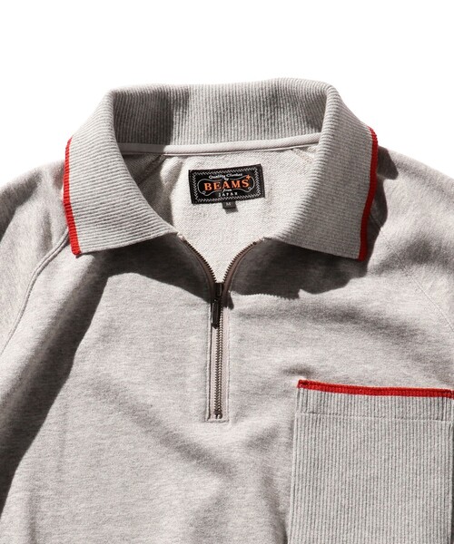 BEAMS PLUS（ビームスプラス）の「BEAMS PLUS / ハーフジップ ポロシャツ（ポロシャツ・メンズ・グレー/ナチュラル/イエロー・XL/L/M/S）」の18枚目の写真