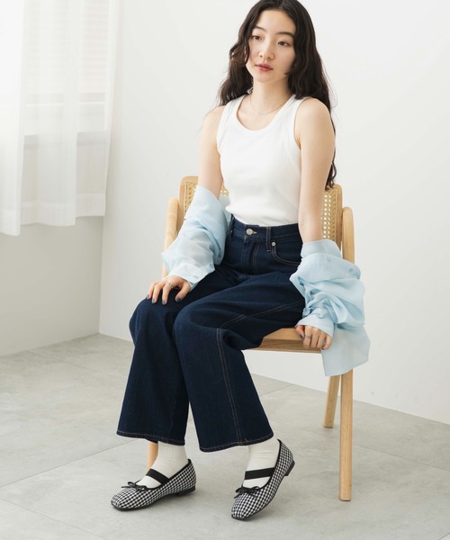 WEGO（ウィゴー）の「WEGO/ベルト付きスクエアバレエシューズ（バレエシューズ・レディース・シルバー/その他1/ピンク/ブラック・MEDIUM/LARGE）」の11枚目の写真