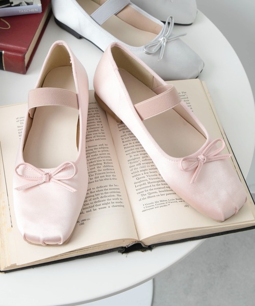 WEGO（ウィゴー）の「WEGO/ベルト付きスクエアバレエシューズ（バレエシューズ・レディース・シルバー/その他1/ピンク/ブラック・MEDIUM/LARGE）」の15枚目の写真