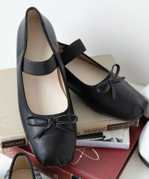 WEGO（ウィゴー）の「WEGO/ベルト付きスクエアバレエシューズ（バレエシューズ・レディース・シルバー/その他1/ピンク/ブラック・MEDIUM/LARGE）」の14枚目の写真