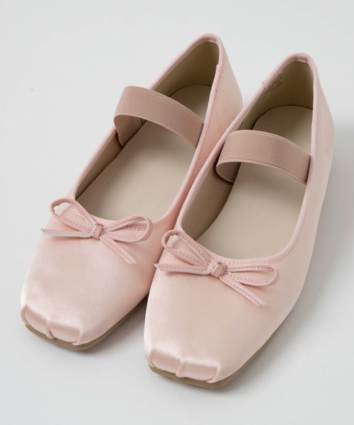 WEGO（ウィゴー）の「WEGO/ベルト付きスクエアバレエシューズ（バレエシューズ・レディース・シルバー/その他1/ピンク/ブラック・MEDIUM/LARGE）」の16枚目の写真