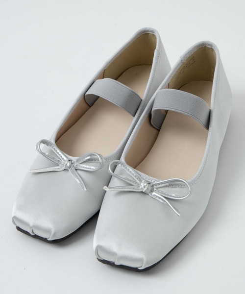 WEGO（ウィゴー）の「WEGO/ベルト付きスクエアバレエシューズ（バレエシューズ・レディース・シルバー/その他1/ピンク/ブラック・MEDIUM/LARGE）」の19枚目の写真