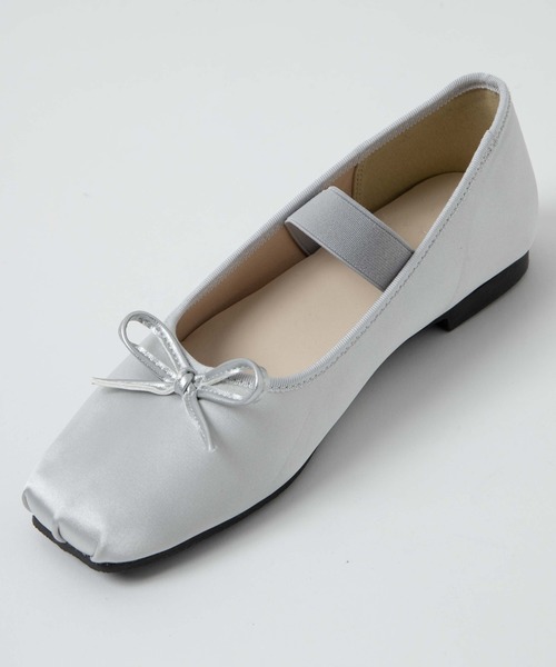 WEGO（ウィゴー）の「WEGO/ベルト付きスクエアバレエシューズ（バレエシューズ・レディース・シルバー/その他1/ピンク/ブラック・MEDIUM/LARGE）」の22枚目の写真