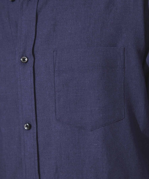 UNION STATION（ユニオンステーション）の「COOLMAX フレンチリネン 7分袖シャツ（シャツ/ブラウス・メンズ・サックスブルー/ピンク/ホワイト/ネイビー/ベージュ/カーキ・LL/S/L/M）」の20枚目の写真