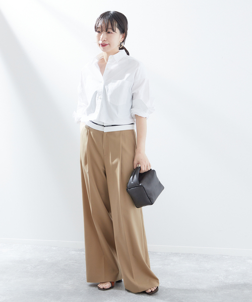 PROTAGONISTA（プロタゴニスタ）の「【PROTAGONISTA/プロタゴニスタ】タックパンツ（スラックス・レディース・ブラック/ベージュ・X-SMALL/SMALL）」の22枚目の写真