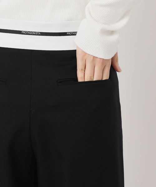 PROTAGONISTA（プロタゴニスタ）の「【PROTAGONISTA/プロタゴニスタ】タックパンツ（スラックス・レディース・ブラック/ベージュ・X-SMALL/SMALL）」の20枚目の写真