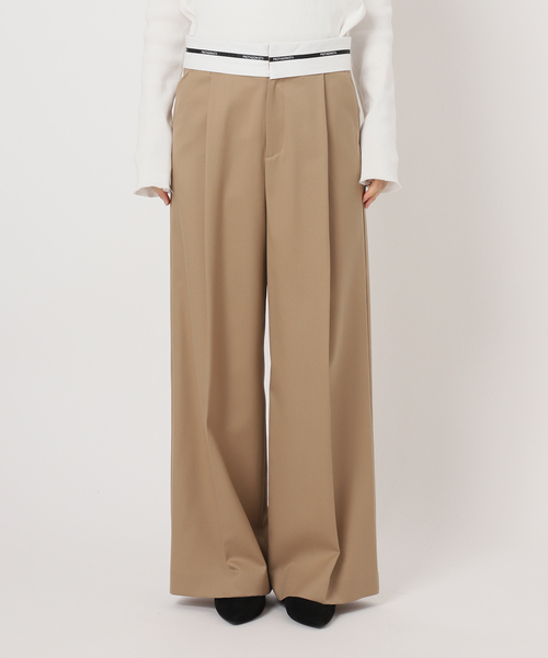 PROTAGONISTA（プロタゴニスタ）の「【PROTAGONISTA/プロタゴニスタ】タックパンツ（スラックス・レディース・ブラック/ベージュ・X-SMALL/SMALL）」の6枚目の写真