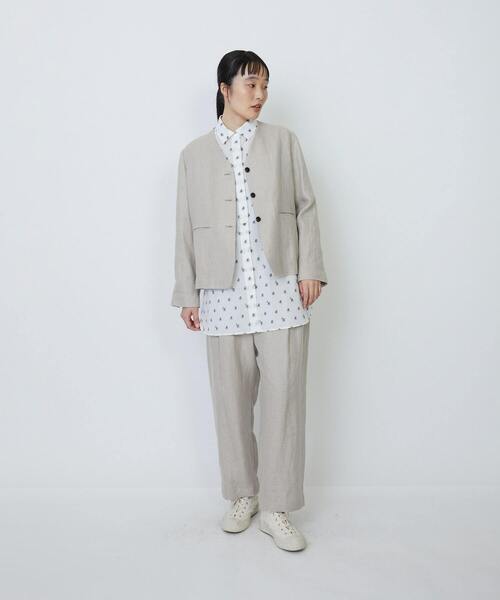 LOISIR（ロワズィール）の「【セットアップ】リネンツイルノーカラー