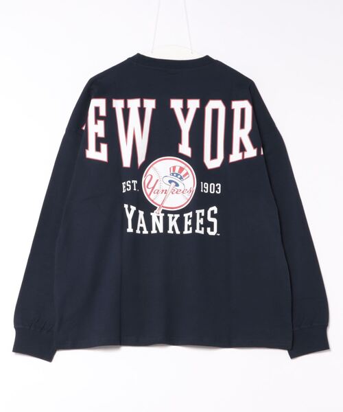MLB(メジャーリーグベースボール)の「【MLB 】バックロゴ ロングスリーブTシャツ/メンズ(Tシャツ/カットソー・メンズ・ブラック/グレー/ネイビー/ホワイト/グリーン・M/L/LL)」の7枚目の写真