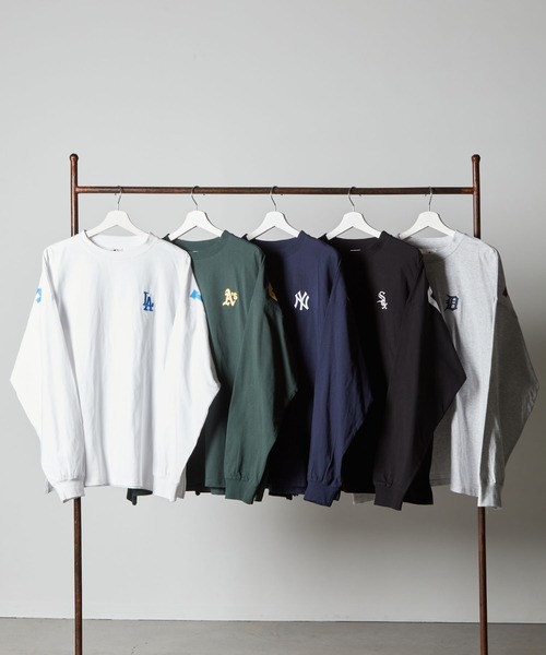 MLB(メジャーリーグベースボール)の「【MLB 】バックロゴ ロングスリーブTシャツ/メンズ(Tシャツ/カットソー・メンズ・ブラック/グレー/ネイビー/ホワイト/グリーン・M/L/LL)」の12枚目の写真