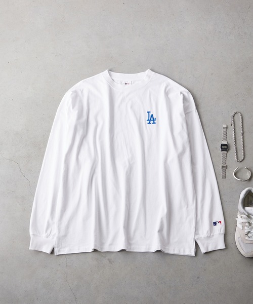 MLB(メジャーリーグベースボール)の「【MLB 】バックロゴ ロングスリーブTシャツ/メンズ(Tシャツ/カットソー・メンズ・ブラック/グレー/ネイビー/ホワイト/グリーン・M/L/LL)」の13枚目の写真