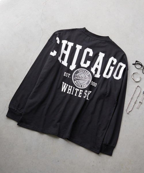 MLB(メジャーリーグベースボール)の「【MLB 】バックロゴ ロングスリーブTシャツ/メンズ(Tシャツ/カットソー・メンズ・ブラック/グレー/ネイビー/ホワイト/グリーン・M/L/LL)」の14枚目の写真
