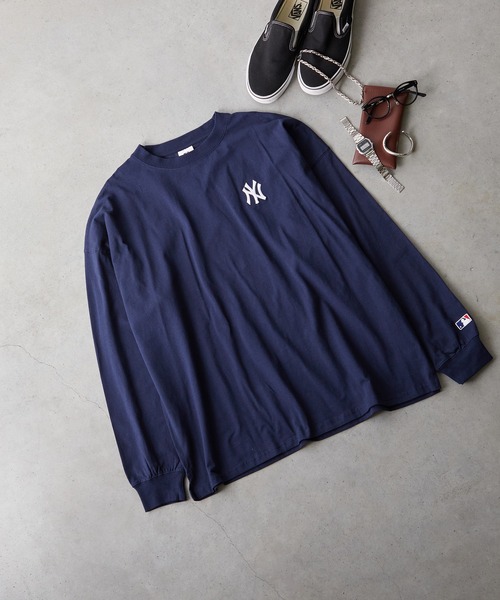 MLB(メジャーリーグベースボール)の「【MLB 】バックロゴ ロングスリーブTシャツ/メンズ(Tシャツ/カットソー・メンズ・ブラック/グレー/ネイビー/ホワイト/グリーン・M/L/LL)」の17枚目の写真