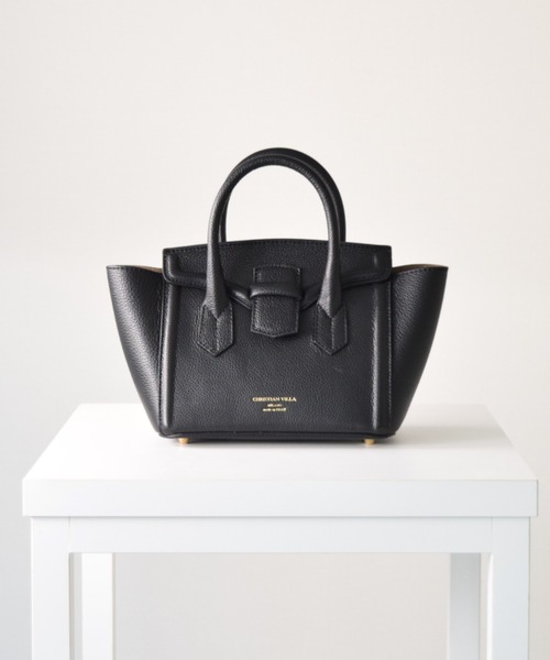 CHRISTIAN VILLA（クリスチャンヴィラ）の「【CHRISTIAN VILLA】ベーシックスモールハンドバッグ(Q46506)（ハンドバッグ・レディース・ブラック/オフホワイト・ALL）」の9枚目の写真