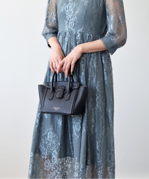 CHRISTIAN VILLA（クリスチャンヴィラ）の「【CHRISTIAN VILLA】ベーシックスモールハンドバッグ(Q46506)（ハンドバッグ・レディース・ブラック/オフホワイト・ALL）」の10枚目の写真