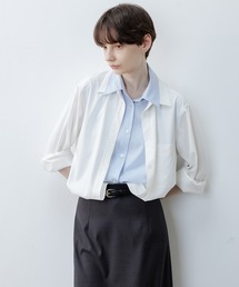 【tageechita配色レイヤード風 シャツブラウス