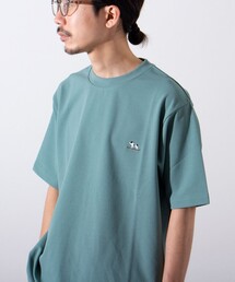 GLOSTER | 【GLOSTER/グロスター】フレンチブルドッグ刺繍 カットジョーゼットTシャツ (無地/クレイジーパターン)(Tシャツ/カットソー)