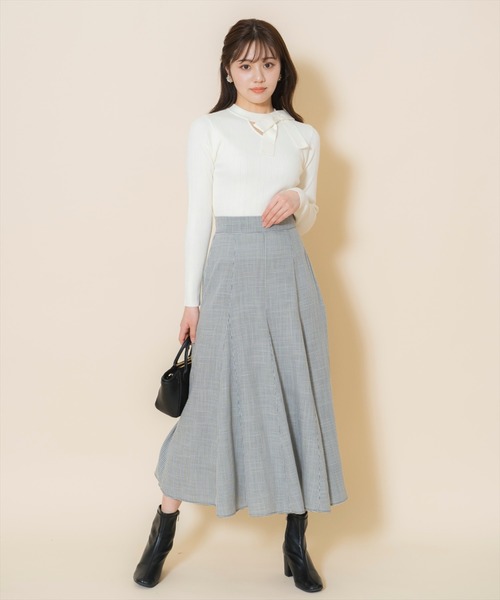 WILLSELECTION(ウィルセレクション)の「アシメリボンプルオーバー(ニット/セーター・レディース・ホワイト系その他/ブラック/オフホワイト・FREE)」の9枚目の写真