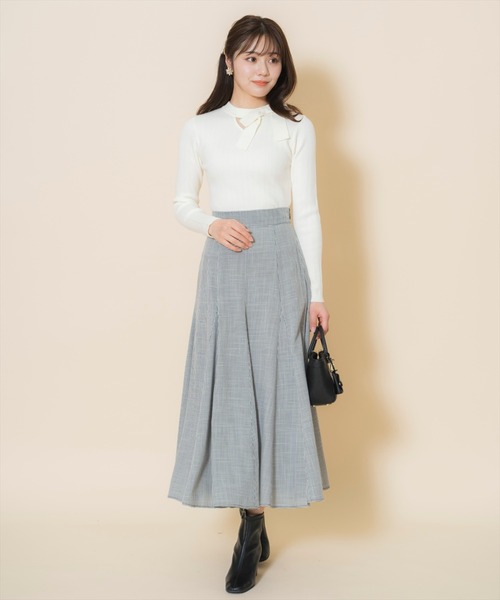 WILLSELECTION(ウィルセレクション)の「アシメリボンプルオーバー(ニット/セーター・レディース・ホワイト系その他/ブラック/オフホワイト・FREE)」の11枚目の写真
