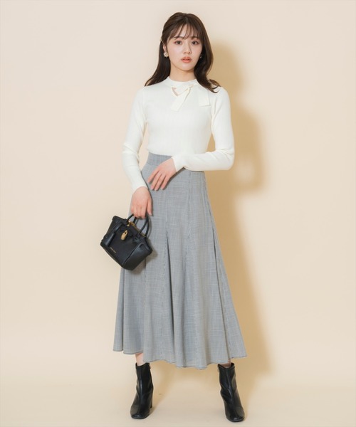 WILLSELECTION(ウィルセレクション)の「アシメリボンプルオーバー(ニット/セーター・レディース・ホワイト系その他/ブラック/オフホワイト・FREE)」の12枚目の写真