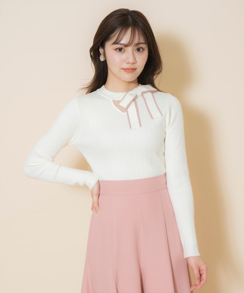 WILLSELECTION(ウィルセレクション)の「アシメリボンプルオーバー(ニット/セーター・レディース・ホワイト系その他/ブラック/オフホワイト・FREE)」の18枚目の写真