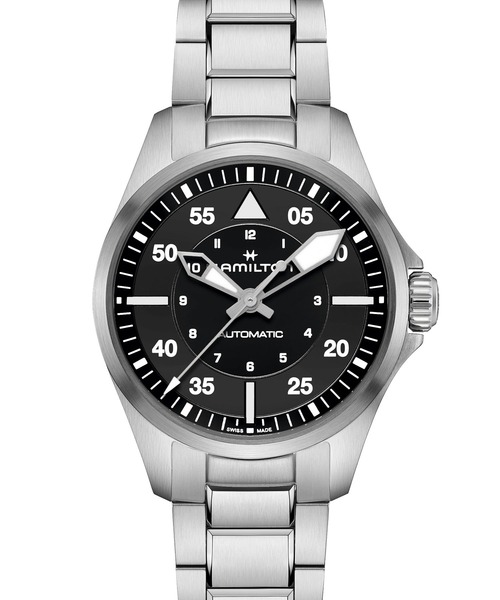 HAMILTON [ハミルトン] 腕時計 Khaki Aviation （カーキ アヴィエーション） Khaki Pilot オート 自動巻き 36MM ブラック×シルバー（アナログ腕時計）｜HAMILTON（ハミルトン） 168,300円