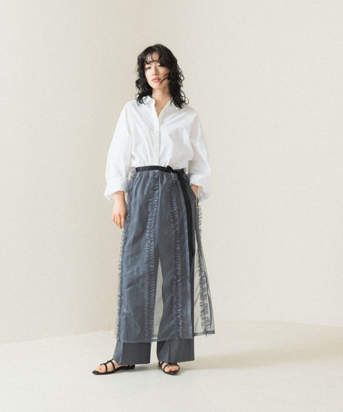 LEPSIM（レプシィム）の「【FOR I SERIES】ドルマンシャツ　110821（シャツ/ブラウス・レディース・オフホワイト/ブルー・FREE）」の7枚目の写真