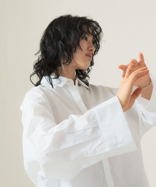 LEPSIM（レプシィム）の「【FOR I SERIES】ドルマンシャツ　110821（シャツ/ブラウス・レディース・オフホワイト/ブルー・FREE）」の11枚目の写真