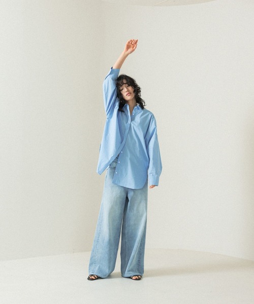 LEPSIM（レプシィム）の「【FOR I SERIES】ドルマンシャツ　110821（シャツ/ブラウス・レディース・オフホワイト/ブルー・FREE）」の17枚目の写真