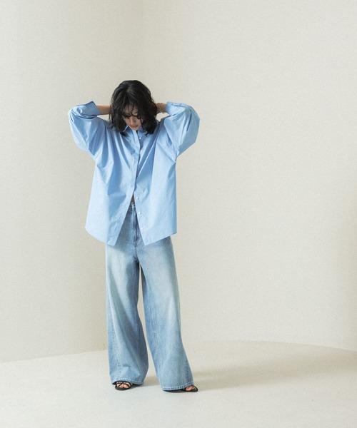 LEPSIM（レプシィム）の「【FOR I SERIES】ドルマンシャツ　110821（シャツ/ブラウス・レディース・オフホワイト/ブルー・FREE）」の18枚目の写真