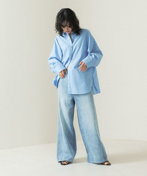 LEPSIM（レプシィム）の「【FOR I SERIES】ドルマンシャツ　110821（シャツ/ブラウス・レディース・オフホワイト/ブルー・FREE）」の19枚目の写真