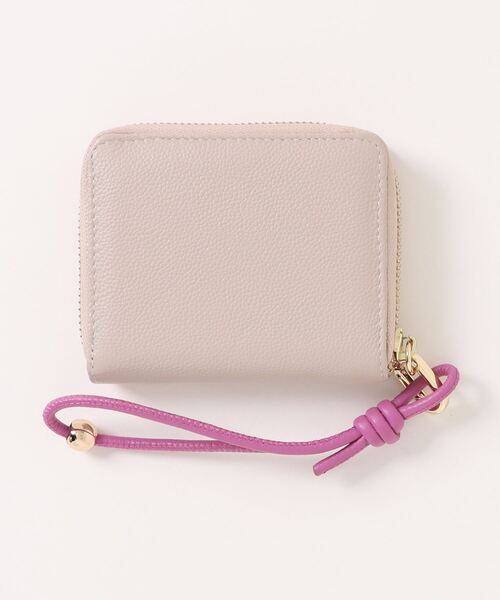 BEAUREヴュレ ハンドストラップ付バイカラーラウンドミニウォレット☆ミニ財布 Beau're 財布 BEAURE ヴュレ カウレザー ハンドストラップ付き