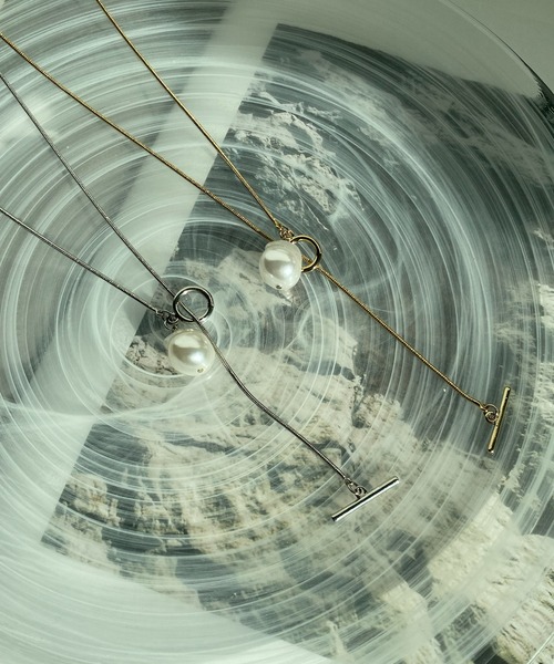 DouDou(ドゥドゥ)の「パールパーツスラッシュネックレス(ネックレス・レディース・シルバー/ゴールド・FREE)」の12枚目の写真