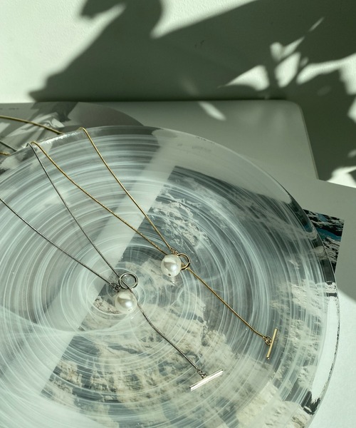 DouDou(ドゥドゥ)の「パールパーツスラッシュネックレス(ネックレス・レディース・シルバー/ゴールド・FREE)」の13枚目の写真