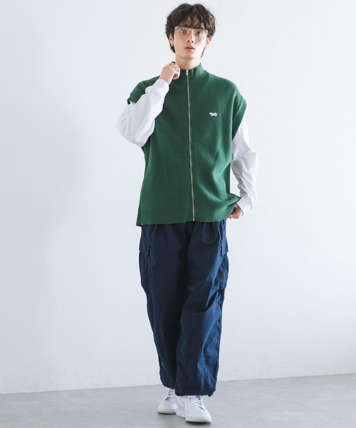 RAGEBLUE（レイジブルー）の「【THE FOX】ロゴワッペン/ルーズニットベストカーディガン（ベスト・メンズ・グリーン/ブラック・MEDIUM/LARGE）」の5枚目の写真