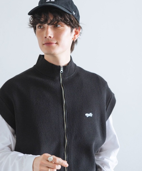 RAGEBLUE（レイジブルー）の「【THE FOX】ロゴワッペン/ルーズニットベストカーディガン（ベスト・メンズ・グリーン/ブラック・MEDIUM/LARGE）」の16枚目の写真