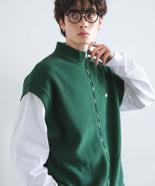 RAGEBLUE（レイジブルー）の「【THE FOX】ロゴワッペン/ルーズニットベストカーディガン（ベスト・メンズ・グリーン/ブラック・MEDIUM/LARGE）」の21枚目の写真