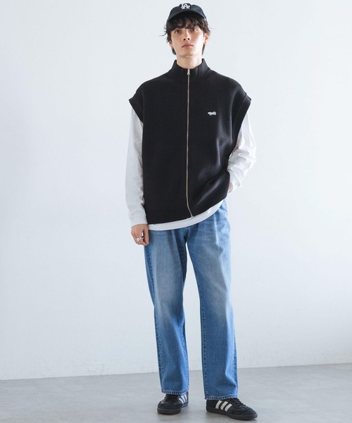 RAGEBLUE（レイジブルー）の「【THE FOX】ロゴワッペン/ルーズニットベストカーディガン（ベスト・メンズ・グリーン/ブラック・MEDIUM/LARGE）」の3枚目の写真