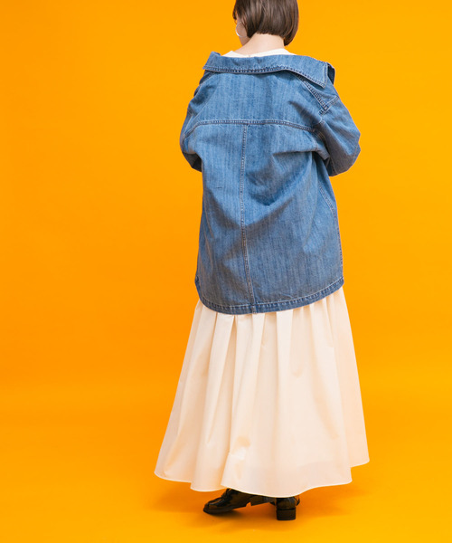 KBF（ケイビーエフ）の「デニムカバーオール（デニムジャケット・レディース・ブラック/ブルー・ONE）」の19枚目の写真