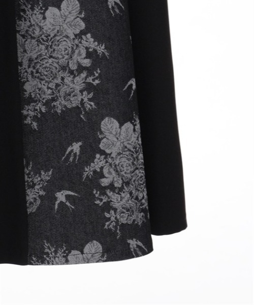 axes femme（アクシーズファム）の「燕×薔薇柄パッチワークスカート（スカート・レディース・ブルー/ブラック/ネイビー/グレー・FREE）」の22枚目の写真