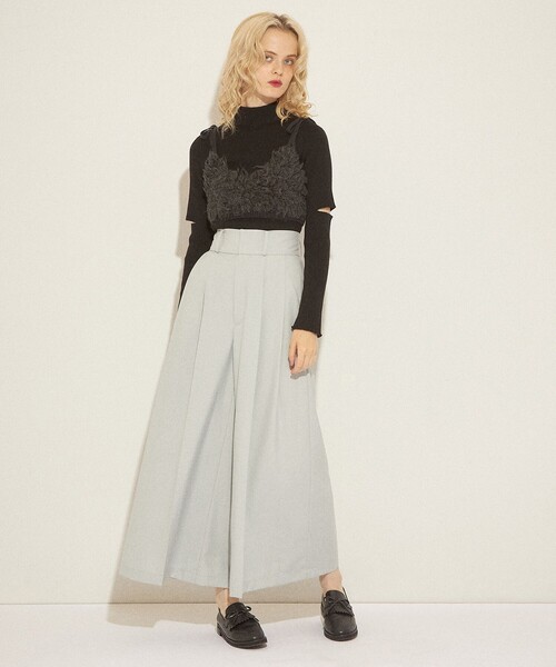 DEICY(デイシー)の「ハイウエストタックワイドパンツ(その他パンツ・レディース・アイボリー/ライトブルー・1/0)」の15枚目の写真