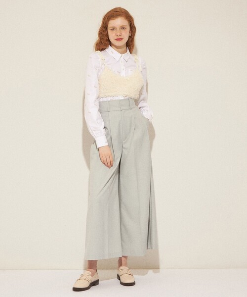 DEICY(デイシー)の「ハイウエストタックワイドパンツ(その他パンツ・レディース・アイボリー/ライトブルー・1/0)」の18枚目の写真