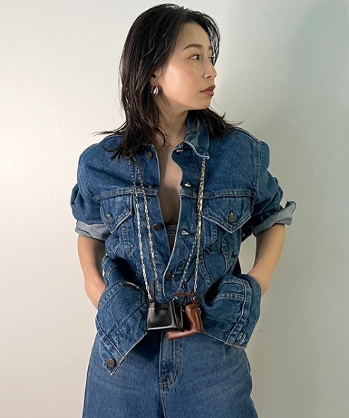 CREDONA（クレドナ）の「Chain mini bagネックレス（ネックレス・レディース・ブラウン・FREE）」の3枚目の写真